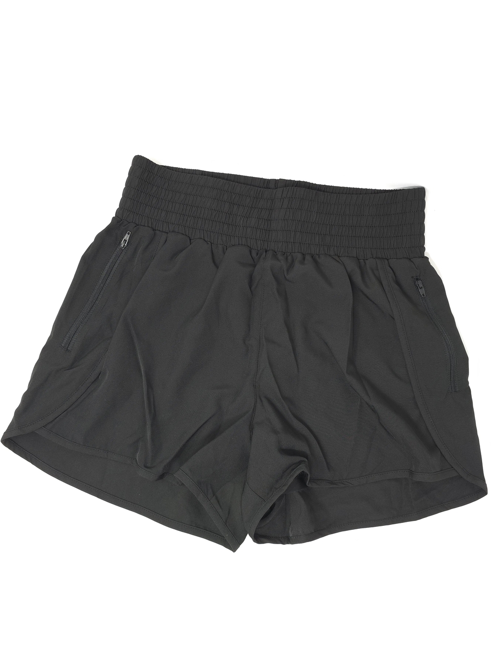 🏷Double Lined Athletic Shorts w/Biker Shorts, Smocked Waist & Zipper Pockets